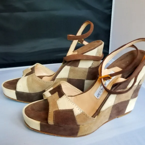 Joseph Azaguri wedge platform sandals - Picture 1 of 7